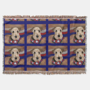 AIREDALE TERRIER THROW BLANKET