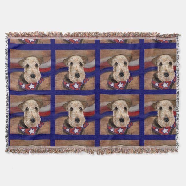  AIREDALE TERRIER        THROW BLANKET (Front)