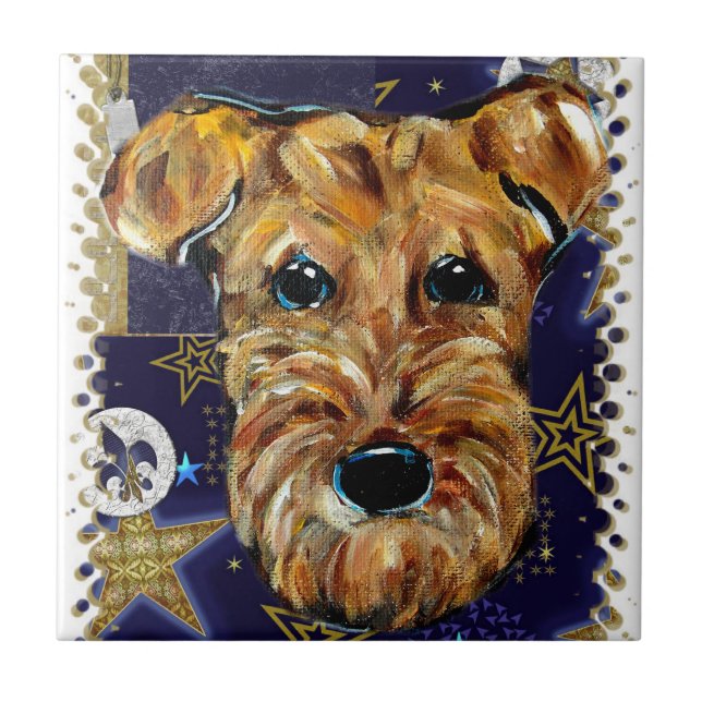 AIREDALE TERRIER TILE (Front)
