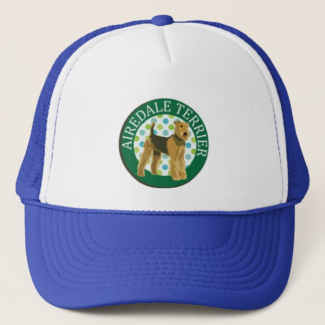 Airedale terrier trucker hat (Front)