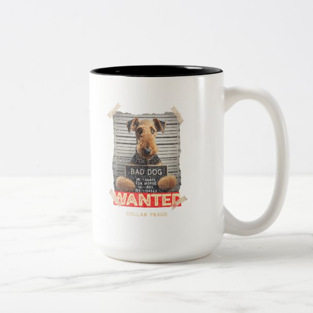 Airedale Terrier  Two-Tone Coffee Mug (Right)