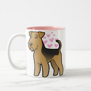 Airedale Terrier / Welsh Terrier Love Two-Tone Coffee Mug