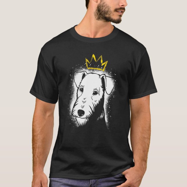 Airedale Terrier with Crown T-Shirt (Front)