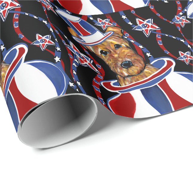 AIREDALE TERRIER   WRAPPING PAPER (Roll Corner)