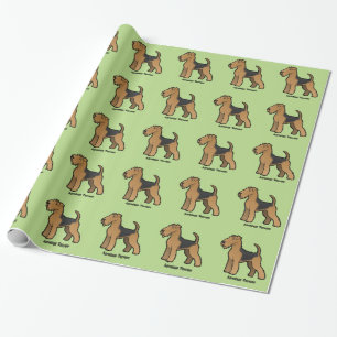 airedale terrier wrapping paper