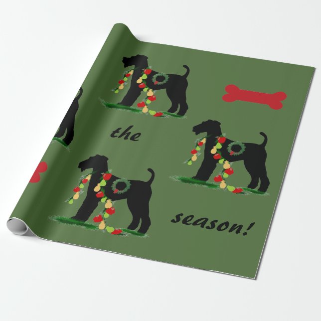 Airedale Terrier Wrapping Paper (Unrolled)