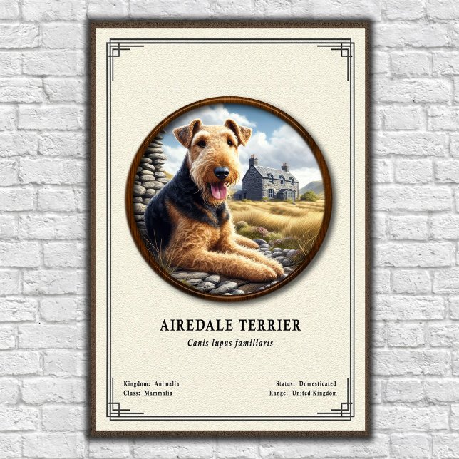 Airedale Terrier Zoology Series Poster (Creator Uploaded)