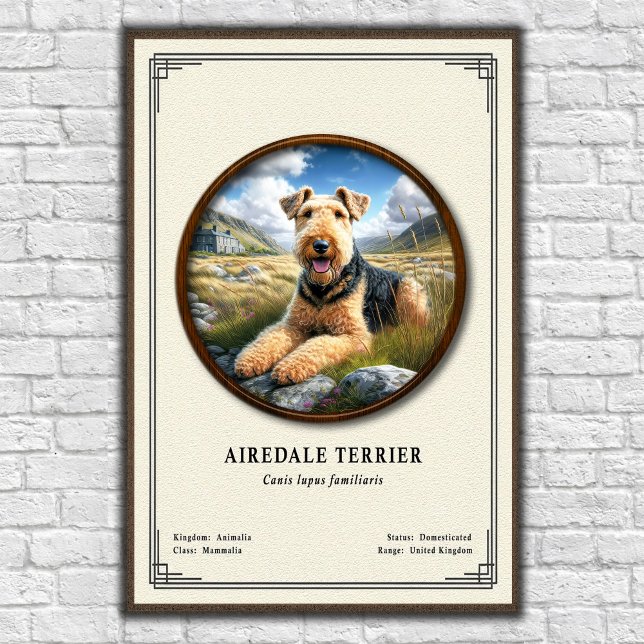 Airedale Terrier Zoology Series Poster (Creator Uploaded)