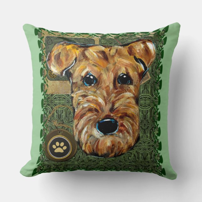 AIREDALE TERRIERS CUSHION (Front)