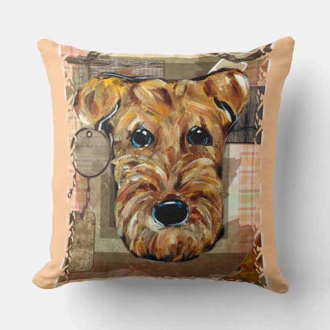 AIREDALE TERRIERS CUSHION (Front)