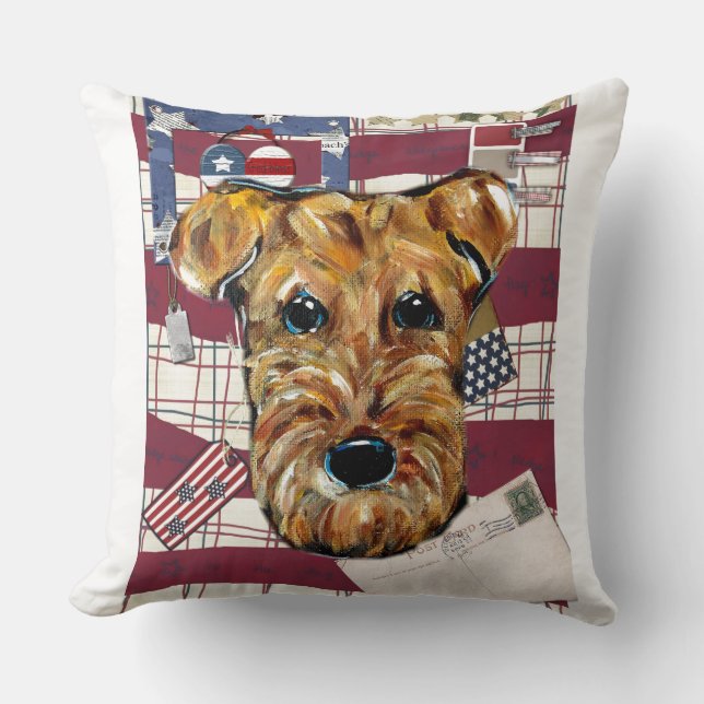 AIREDALE TERRIERS CUSHION (Front)