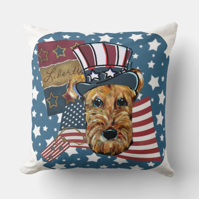 AIREDALE TERRIERS CUSHION (Front)