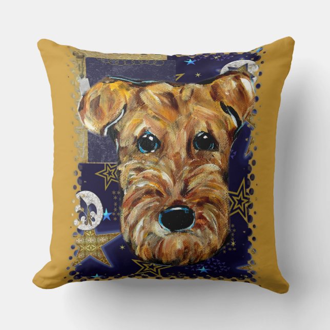 AIREDALE TERRIERS CUSHION (Front)