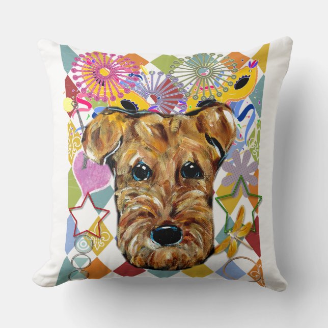 AIREDALE TERRIERS CUSHION (Front)