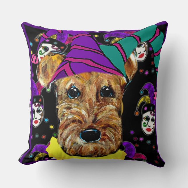 AIREDALE TERRIERS CUSHION (Front)