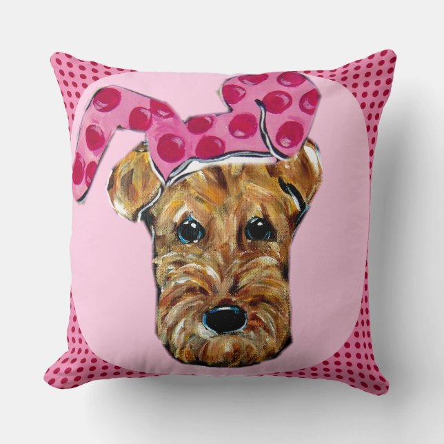 AIREDALE TERRIERS CUSHION (Front)