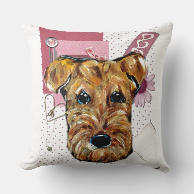 AIREDALE TERRIERS CUSHION (Front)