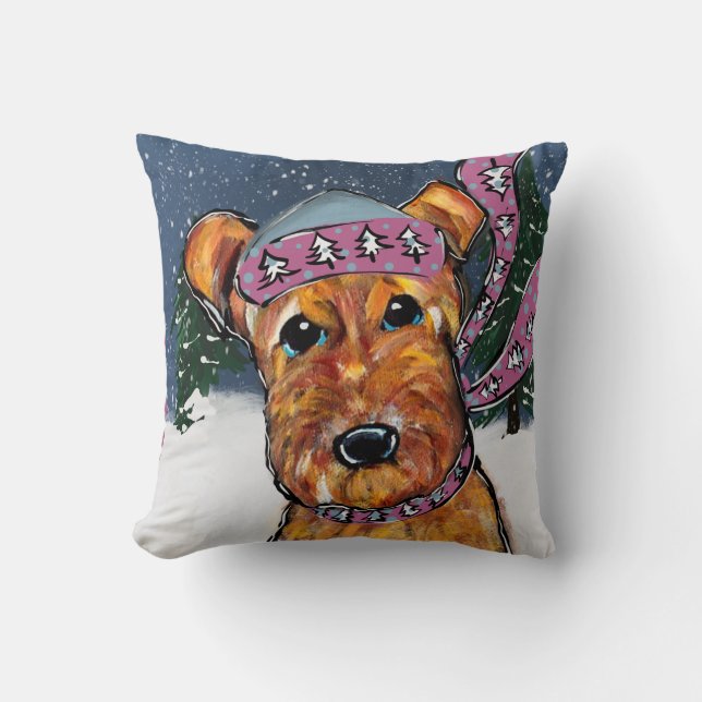 Airedale Terriers Cushion (Front)
