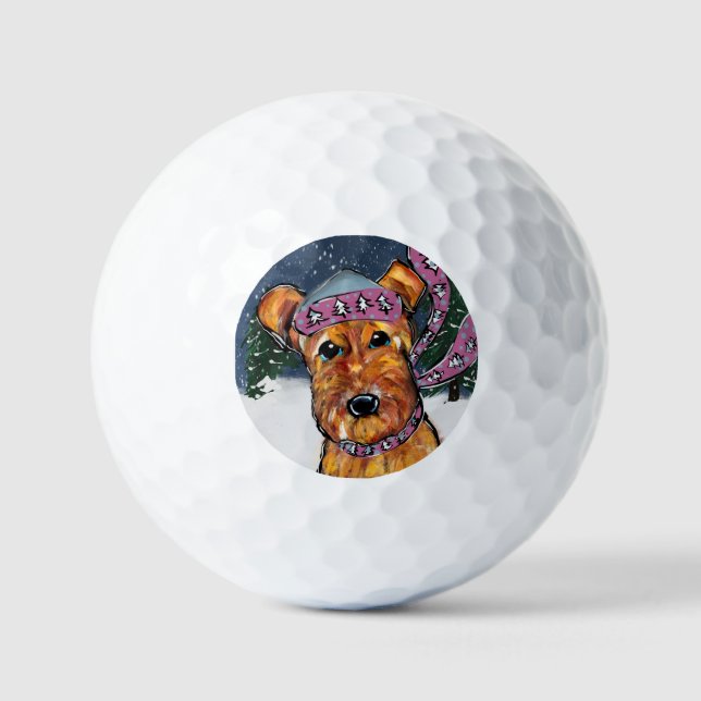 Airedale Terriers Golf Balls (Front)