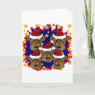AIREDALE TERRIERS HOLIDAY CARD