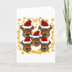 AIREDALE TERRIERS HOLIDAY CARD