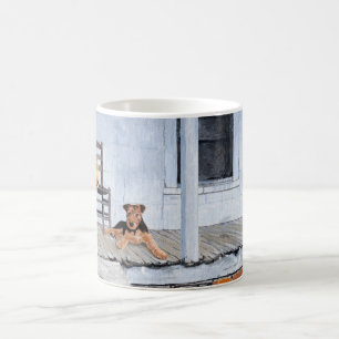 Airedale Terriers on the Veranda Coffee Mug