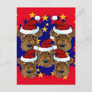 AIREDALE TERRIERS POSTCARD