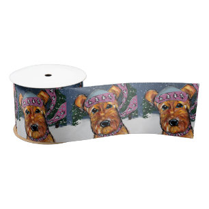 Airedale Terriers Satin Ribbon