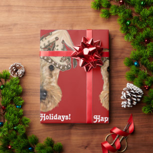 AIREDALE TERRIERS WRAPPING PAPER