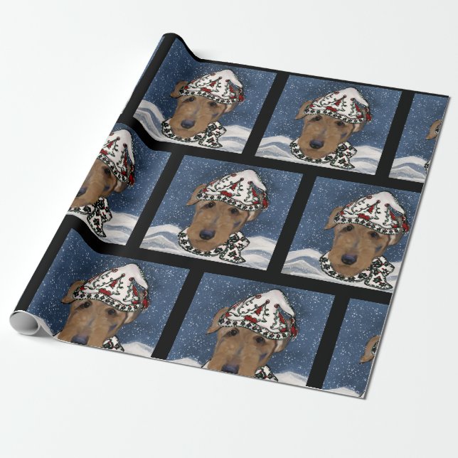AIREDALE TERRIERS  WRAPPING PAPER (Unrolled)