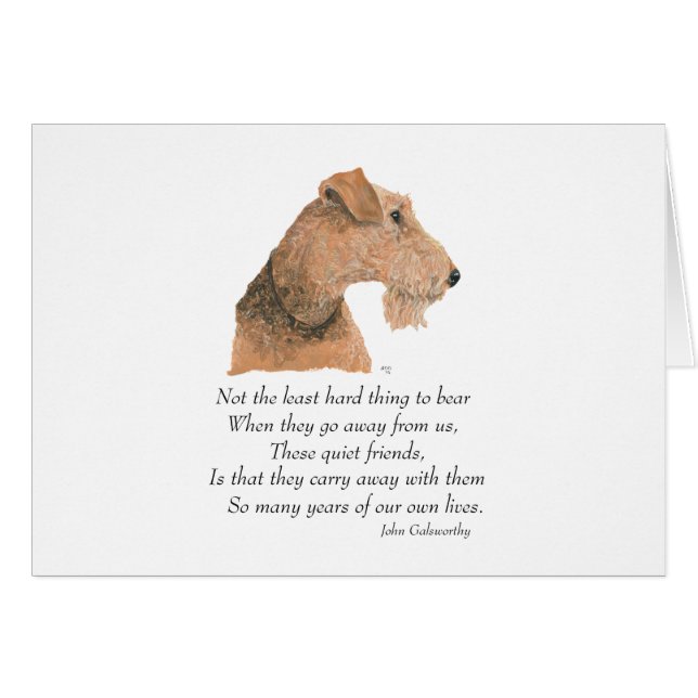 Airedale, Welsh, Lakeland Terrier Keepsake (Front Horizontal)