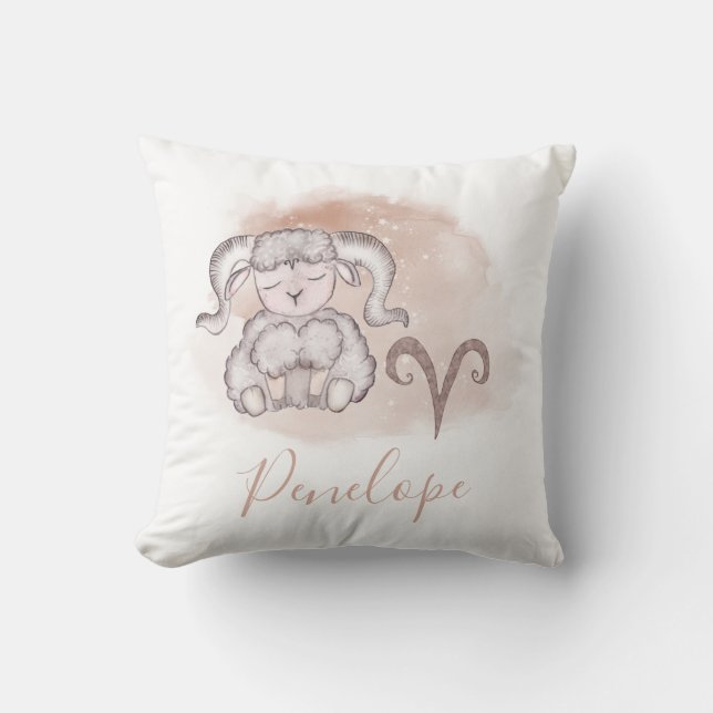 Aires Monogram Lumbar Pillow (Front)