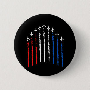 Airforce Flyover 4th Of July 6 Cm Round Badge