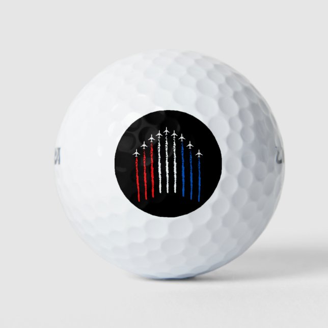 Airforce Flyover  4th Of July Golf Balls (Front)