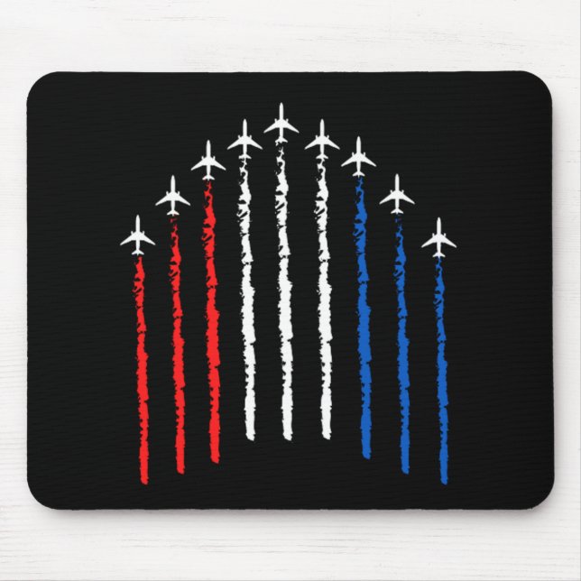 Airforce Flyover  4th Of July Mouse Pad (Front)