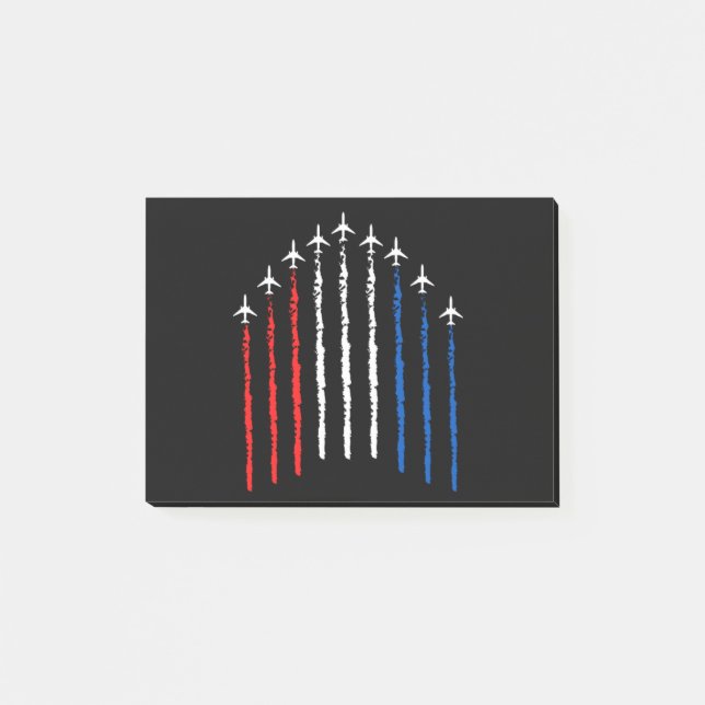Airforce Flyover  4th Of July Post-it Notes (Front)