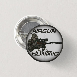 Airgun hunting logo hat keychain 3 cm round badge
