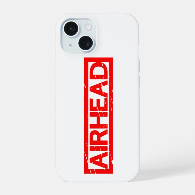 Airhead Stamp iPhone 15 Case (Back)