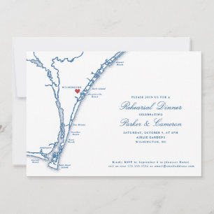 Airlie Gardens Wilmington Wedding Rehearsal Dinner Invitation