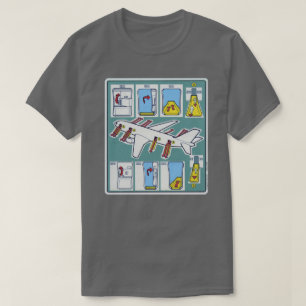 Airline Emergency Safety Card T-Shirt