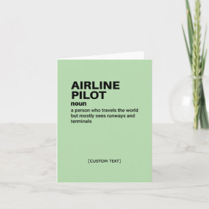 Airline Pilot Card – Funny Aviation Definition