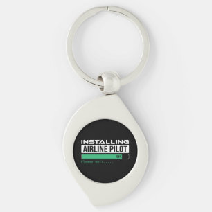 Airline PIlot Loading Funny Pilot Student Key Ring