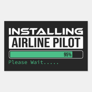 Airline PIlot Loading Funny Pilot Student Rectangular Sticker