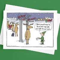Airline "Sleigh Security"  Funny Christmas Cartoon