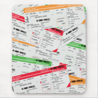 Airliner tickets mouse pad