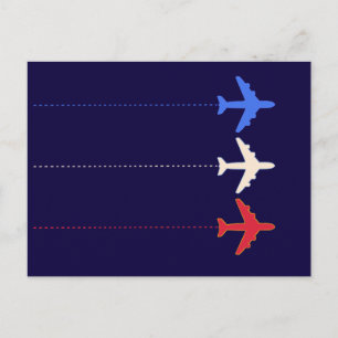 airlines aeroplanes postcard