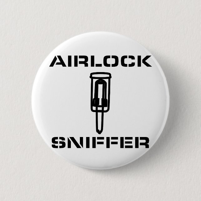Airlock Sniffer 6 Cm Round Badge (Front)