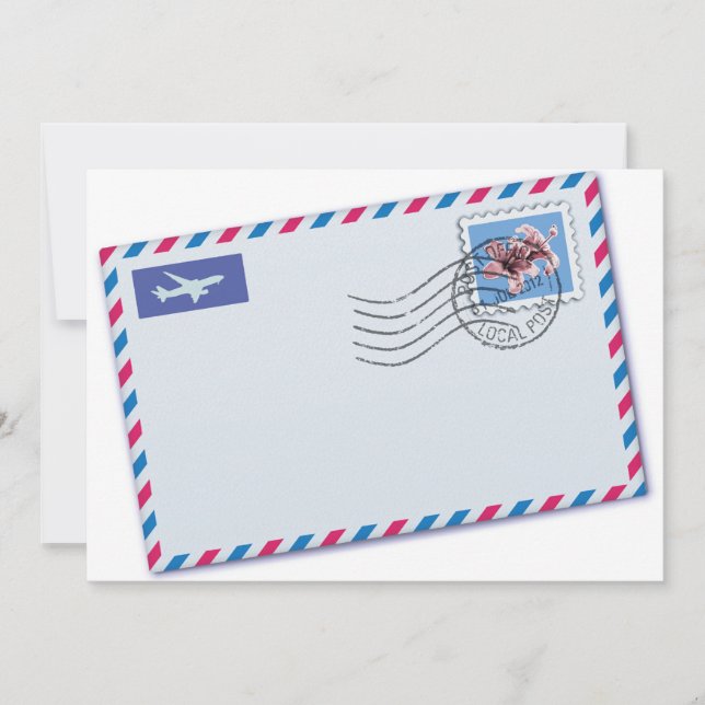 Airmail Envelope Invitations (Front)