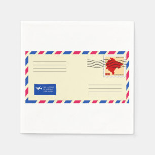 Airmail Envelope Paper Napkins