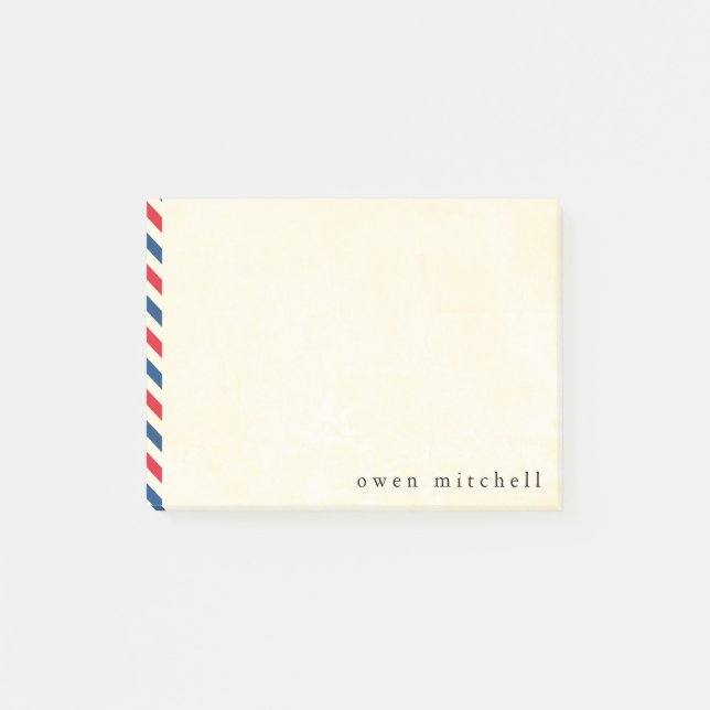 Airmail Personalised Post-It Note (Front)